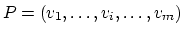 $P=(v_1,\ldots,v_i,\ldots,v_m)$