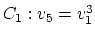 $C_1: v_5 = v_1^3$