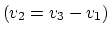 $(v_2=v_3-v_1)$