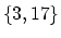$\{3,17\}$